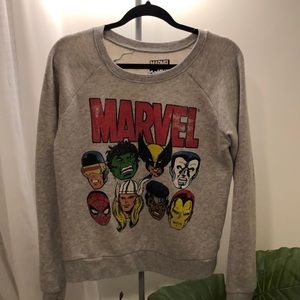 Marvel crew neck sweater.